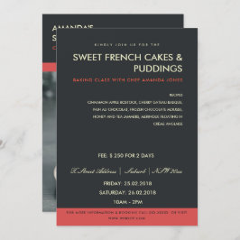 MODERNE ZWARTE FOTO WERKPLAATS UITNODIGING TEMPLAT