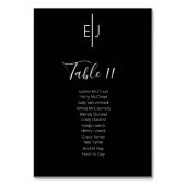 Moderne zwarte gasten Zittingslijst Kaart (Voorkant)