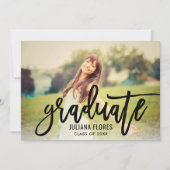 Moderne zwarte geborstelde de GraduPartij van de F Kaart (Voorkant)