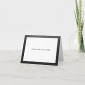 Moderne Zwarte Geborstelde Elegante Modieuze Notitiekaartje (Voorkant)