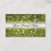 Moderne Zwarte Gele Groene Glitters Fonkelende Sti Visitekaartje (Voorkant)