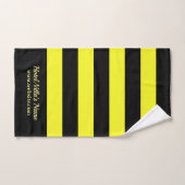 Moderne zwarte & gele Stripes - Aangepaste zakelij Bad Handdoek (Handdoek)