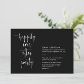 Moderne zwarte gelukkig ooit na QR de Foto van de Kaart (Staand voorkant)