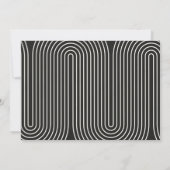 Moderne zwarte geometrische 2-fotoboogafstuderen aankondiging (Achterkant)
