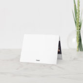 Moderne Zwarte Geometrische Monogram Trouwfoto Bedankkaart (Achterkant)