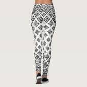 Moderne zwarte geometrische vormen leggings (Achterkant)