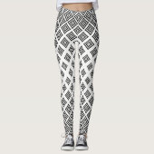 Moderne zwarte geometrische vormen leggings (Voorkant)