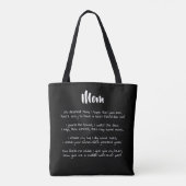 Moderne Zwarte Gepersonaliseerde Hond Mama Fotocol Tote Bag (Achterkant)