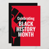 Moderne ZWARTE GESCHIEDENIS Feestdagenkaart (Voorkant / Achterkant)