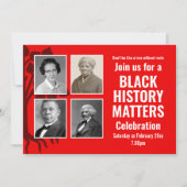 Moderne ZWARTE GESCHIEDENIS MAAND telt Foto Kaart (Voorkant)