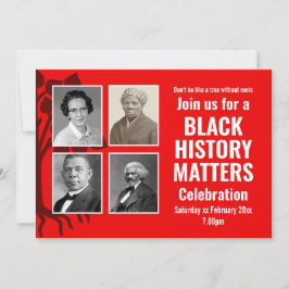 Moderne ZWARTE GESCHIEDENIS MAAND telt Foto Kaart