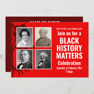 Moderne ZWARTE GESCHIEDENIS MAAND telt Foto Kaart