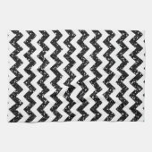 Moderne Zwarte Glitter Chevron Keukenschotel Handd Theedoek (Horizontaal)