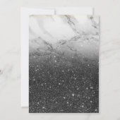 Moderne zwarte glitter marmer ombre 21st Birthday Kaart (Achterkant)