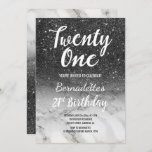 Moderne zwarte glitter marmer ombre 21st Birthday Kaart<br><div class="desc">Moderne faux zwarte glitter white marble ombre 21st Birthday Een moderne 21e verjaardag van de feestdag van de Dag van de Vrijheid,  handgeschreven stijl borsteltypografie. Als u een gewijzigde en aangepaste tekst nodig hebt,  aarzel dan niet om contact met mij op te nemen!</div>