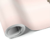 Moderne Zwarte Glitter Roze Goud Cadeaupapier (Rol Hoek)