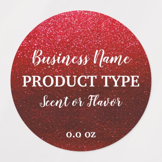 Moderne zwarte glitter-voedingsproducten labels (Design 2)