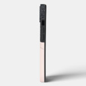 Moderne zwarte glitterslierten, roze goud, Monogra Case-Mate iPhone Case (Achterkant / Links)