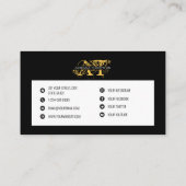 Moderne zwarte Gold sociale media Visitekaartje (Achterkant)