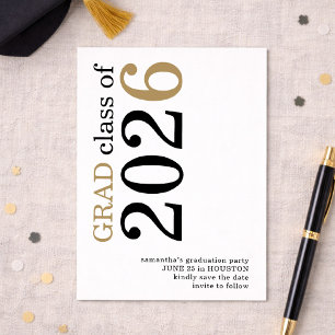 Moderne Zwarte Goud 2026 Afstuderen Save The Date