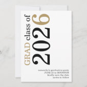 Moderne Zwarte Goud 2026 Afstuderen Save The Date (Voorkant)