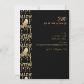 Moderne Zwarte Goud Chic Volwassenen Glamour Hallo Kaart (Achterkant)