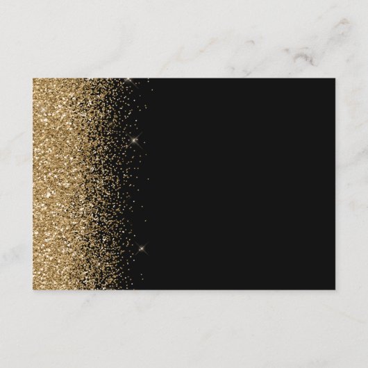 Moderne zwarte goudbruidebruine bruidsschat informatiekaartje (Achterkant)