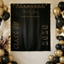 Moderne Zwarte Gouden Art Deco Afstudeerfeest