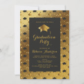 Moderne zwarte gouden eenvoudige minimalistische u kaart (Voorkant)