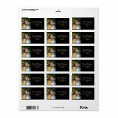 Moderne Zwarte Gouden Foto Etiket (Full Sheet)