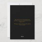 Moderne Zwarte Gouden Glitter Script Kerst Feestdagenkaart (Achterkant)