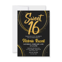 Moderne Zwarte & Gouden Glitter Typografie Sweet 1