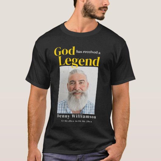 Moderne zwarte gouden god kreeg een legende begraf t-shirt (Voorkant)