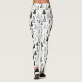 Moderne zwarte gouden handtekeningen leggings (Achterkant)