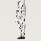 Moderne zwarte gouden handtekeningen leggings (Links)