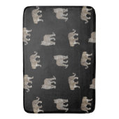 Moderne zwarte gouden luipaard Oerwoud dieren Badmat (Voorkant Verticaal)