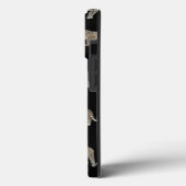 Moderne zwarte gouden luipaard Oerwoud dieren Case-Mate iPhone Case (Achterkant / Links)