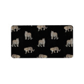 Moderne zwarte gouden luipaard Oerwoud dieren Etiket (Voorkant)