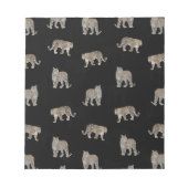 Moderne zwarte gouden luipaard Oerwoud dieren Notitieblok (Voorkant)