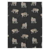 Moderne zwarte gouden luipaard Oerwoud dieren Tafelkleed (Voorkant)