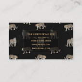 Moderne zwarte gouden luipaard Oerwoud dieren Visitekaartje (Achterkant)