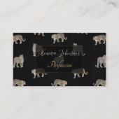 Moderne zwarte gouden luipaard Oerwoud dieren Visitekaartje (Voorkant)