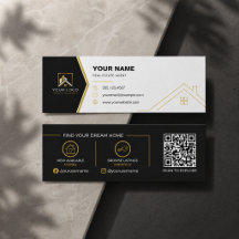 Moderne Zwarte Gouden Luxe Onroerend Goed QR Code