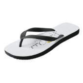 Moderne Zwarte Gouden Monogram Script Stijlvolle N Teenslippers (Schuin)