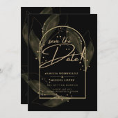 Moderne zwarte gouden oorlogen die de datum opslaa kaart (Voorkant / Achterkant)