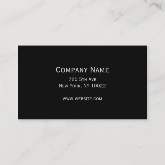 Moderne zwarte gouden QR elegante Professional Visitekaartje (Achterkant)