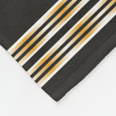 Moderne zwarte gouden strepen, speciaal aangepast fleece deken (Hoek)