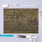 Moderne zwarte gouden strepen voor olie-Confetti S Tissuepapier (Craft)