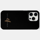 Moderne zwarte goudfilm, afgebeeld in script Case-Mate iPhone case (Achterkant (horizontaal))