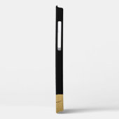 Moderne zwarte goudfilm, afgebeeld in script Case-Mate iPhone case (Achterkant / Links)